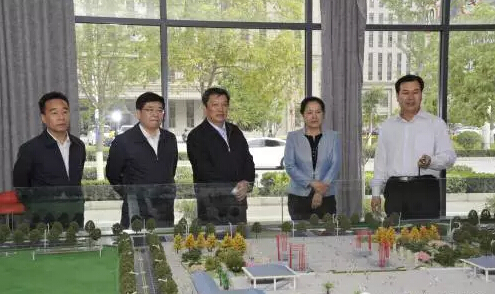 市長陳青，副市長王月成陪同省電力投資集團(tuán)公司總經(jīng)理李輝一行深入階州廣場視察