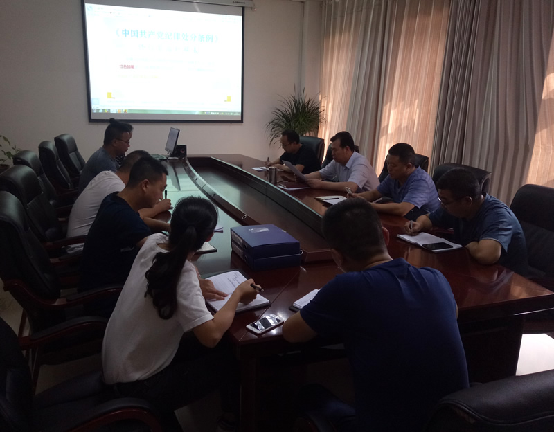 市龍江集團專題學(xué)習(xí)新修訂的 《中國共產(chǎn)黨紀律處分條例》