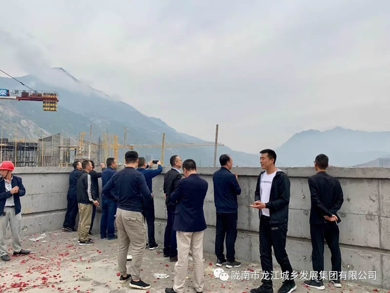 匠心傾注、喜封金頂——龍江?雙子座商住小區(qū)主體順利封頂