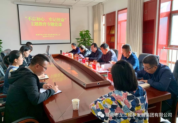 市龍江集團(tuán)開展“不忘初心、牢記使命”主題教育專題黨課